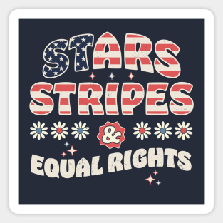 Stars Stripes And Equal Rights Patriotic 4th Of July Cute Magnet